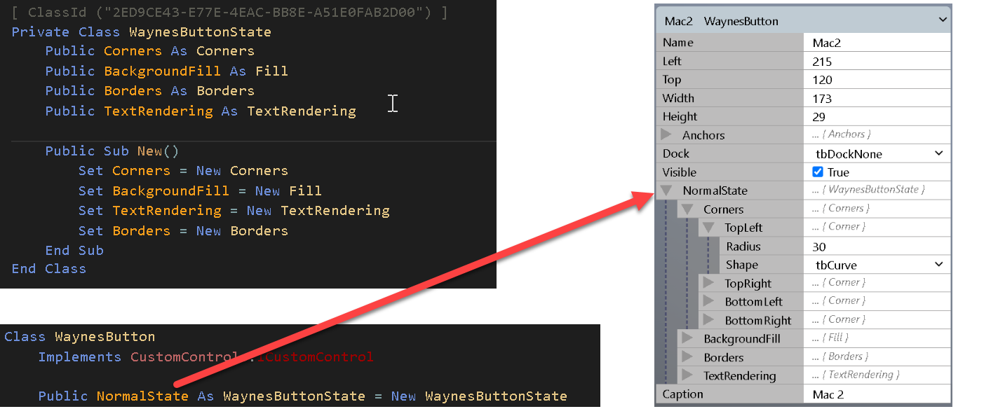 CustomControl class property sheet example